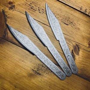 Lot de 3 couteaux - Prototype Prime I avec gravure flowers