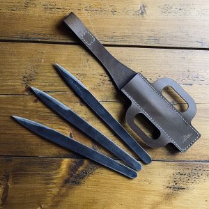 Lot de 3 FlySteel Slim 5mm + proto étuis en cuir v2